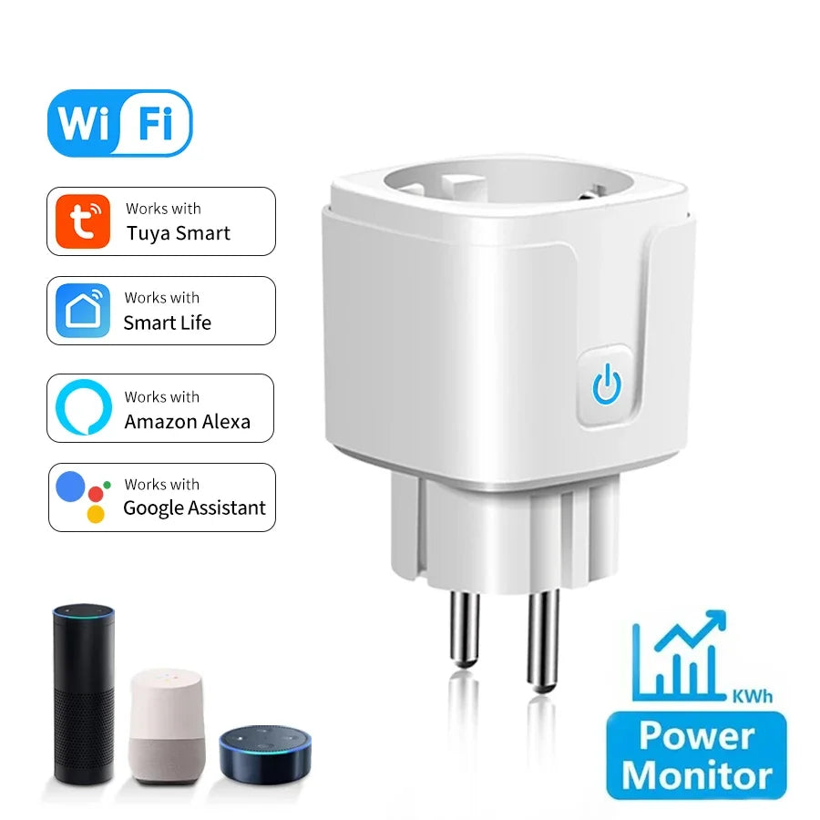Prise Connectée WiFi 16A – Monitoring Énergie Alexa & Google Home (EU)